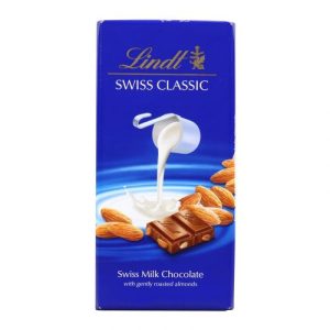 LINDT SWISS MILK/ALMOND CHOCO.100G